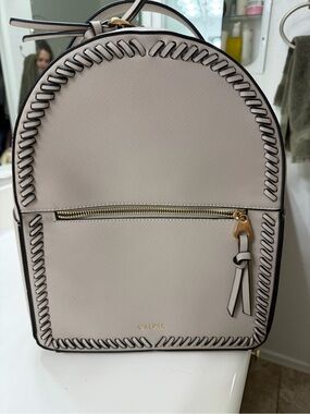 Calpak  Grey Stone Backpack with Whipstitch Detail